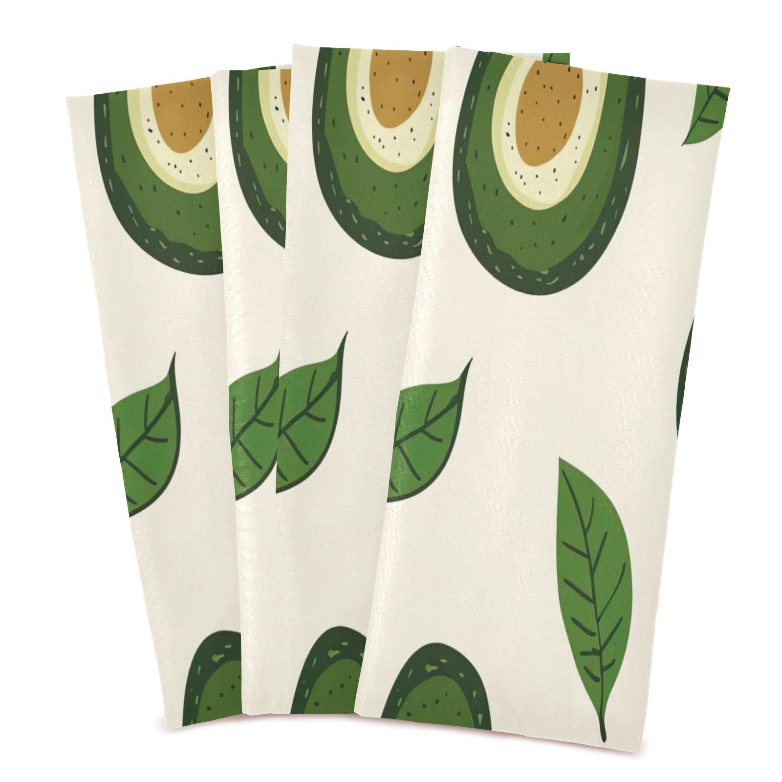 STAYTOP Green Avocado Kitchen Dish Towel Set,1Pcs Drying Kitchen Towels Tea Towels Gift Set for Drying Cleaning Cooking Baking
