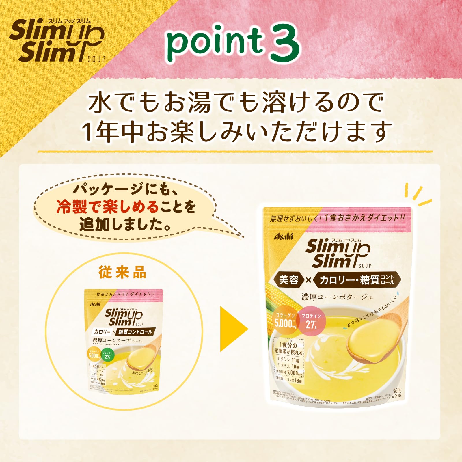 スリムアップスリム コーンスープ 360g ダイエット用 コラーゲン