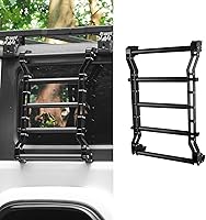 Vista 12 de FURYENGRAVER Kit de panel lateral MOLLE para ventana trasera con almacenamiento, decoración protectora para la ventana trasera para Jeep Wrangler