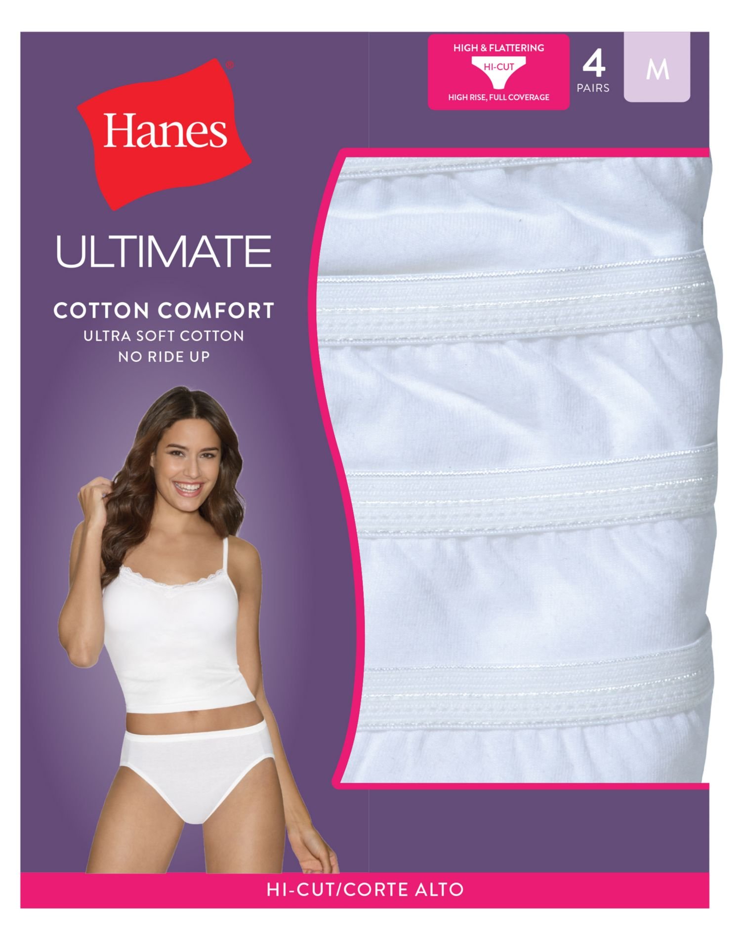 Hanes Ultimate - Mutandine da Donna, Confezione da 4