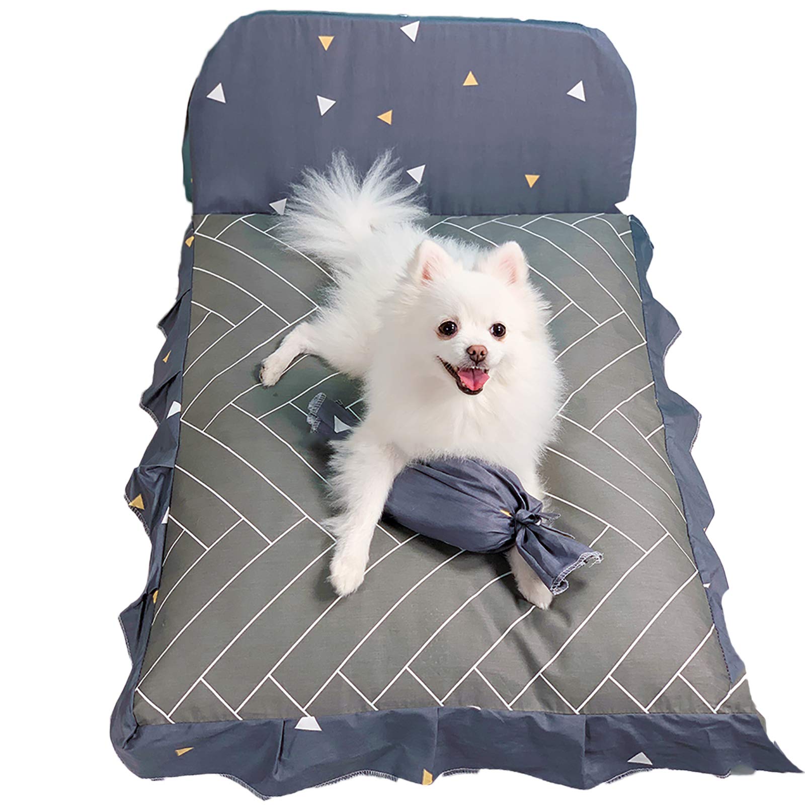 Long nid de chien apaisant et grand lit doux pour chat L