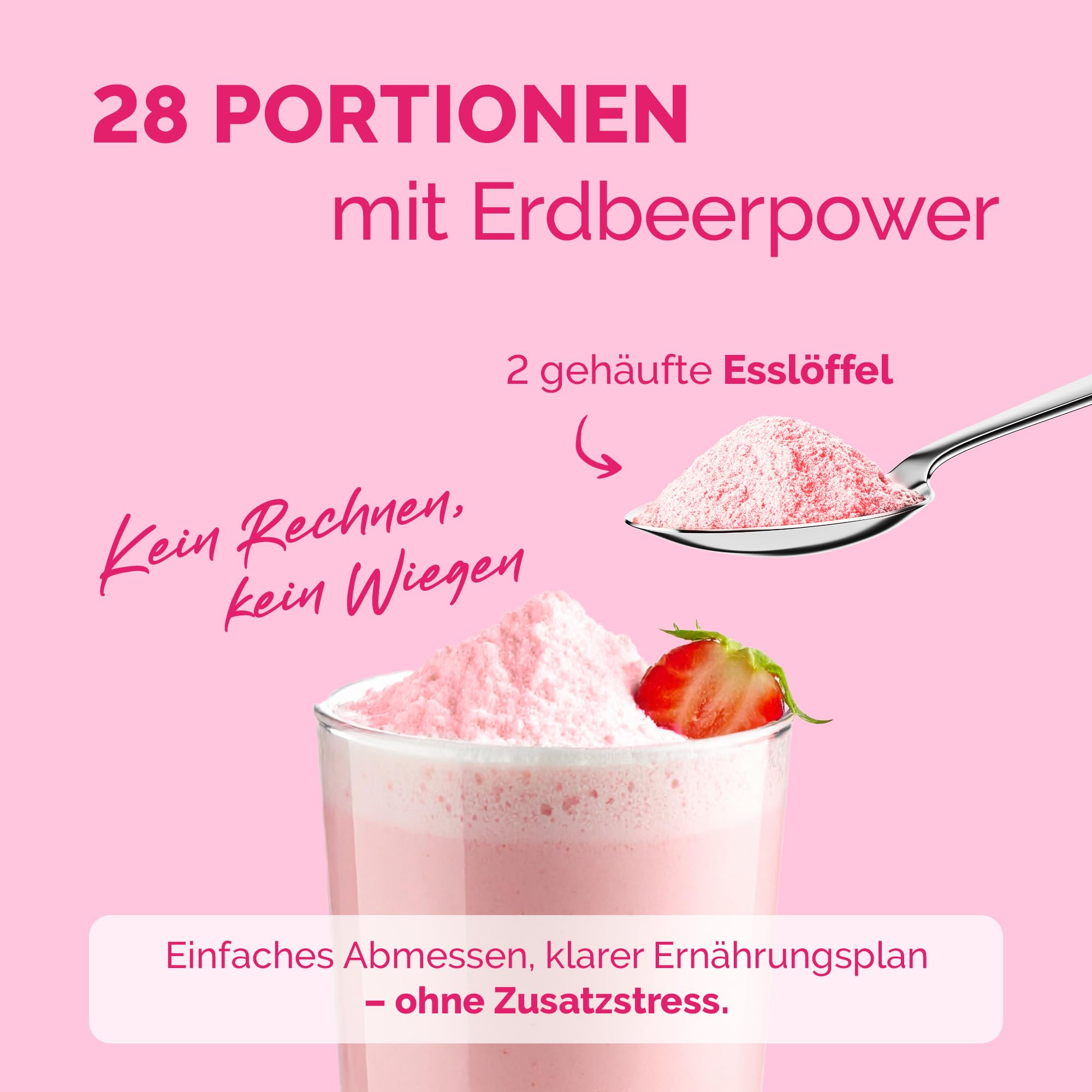 OFFSET Nutrition Abnehm Shake Strawberry Bay [nur 208 KCAL pro Shake] - 28 Portionen | Mahlzeitersatz | Diät Shake mit 24 Vitaminen & Mineralien | Glutenfreie Trinkmahlzeit