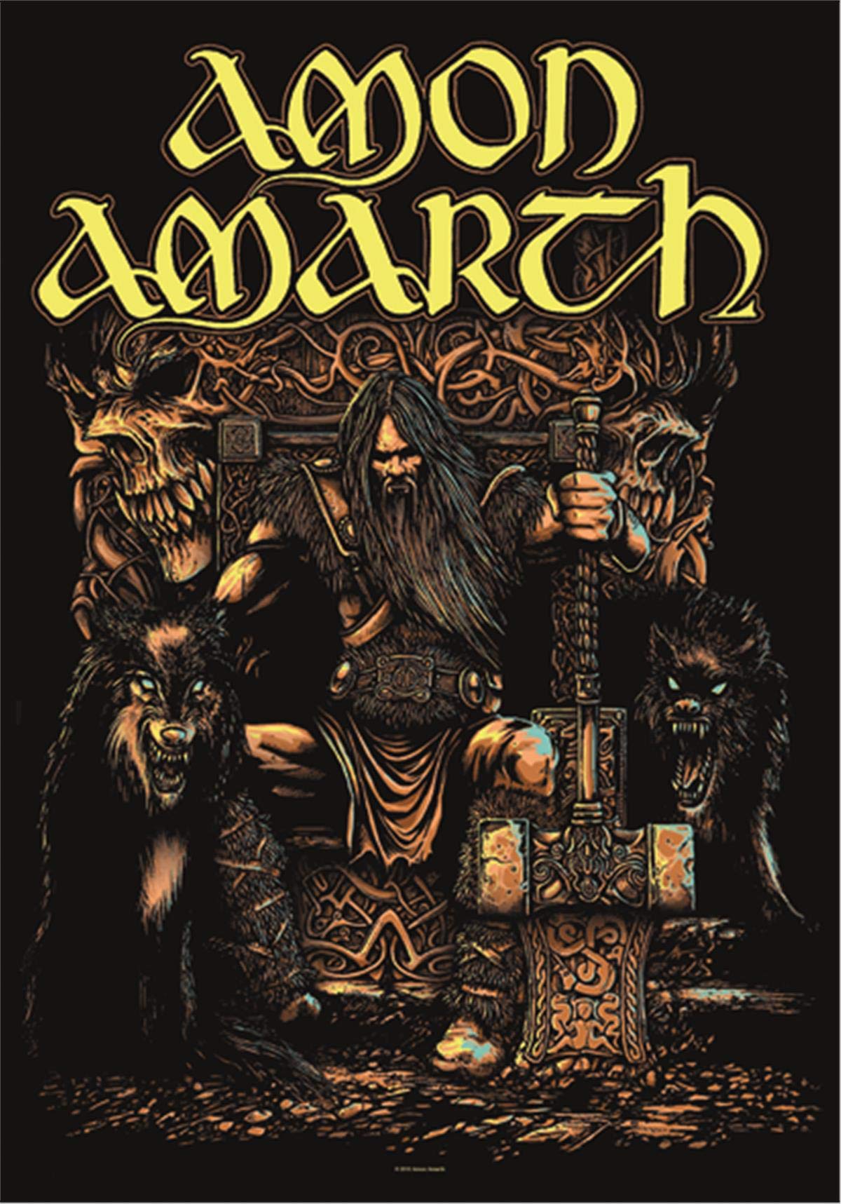 Heart Rock Multi-Coloured Original Flag Amon Amarth Thor, Fabric, 110 X 75 X 0.1 Cm
