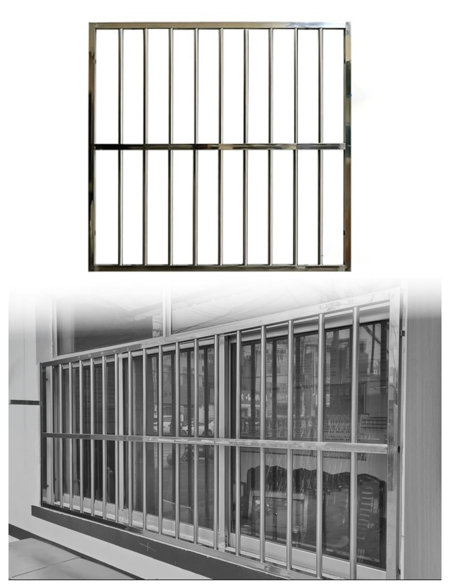 Inferriate sicurezza finestre inox, griglie antieffrazione personalizzabili