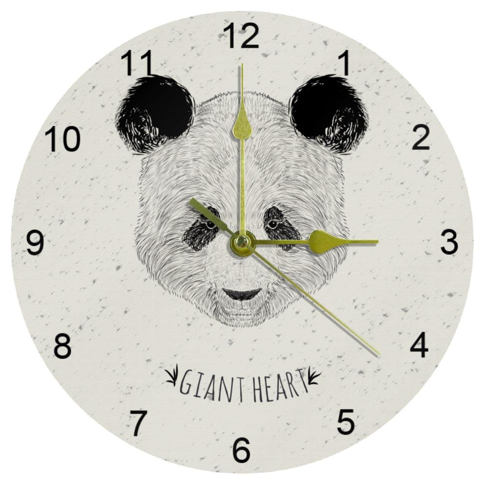 Horloge murale silencieuse à quartz de 25,4 cm à piles pour cuisine et salon