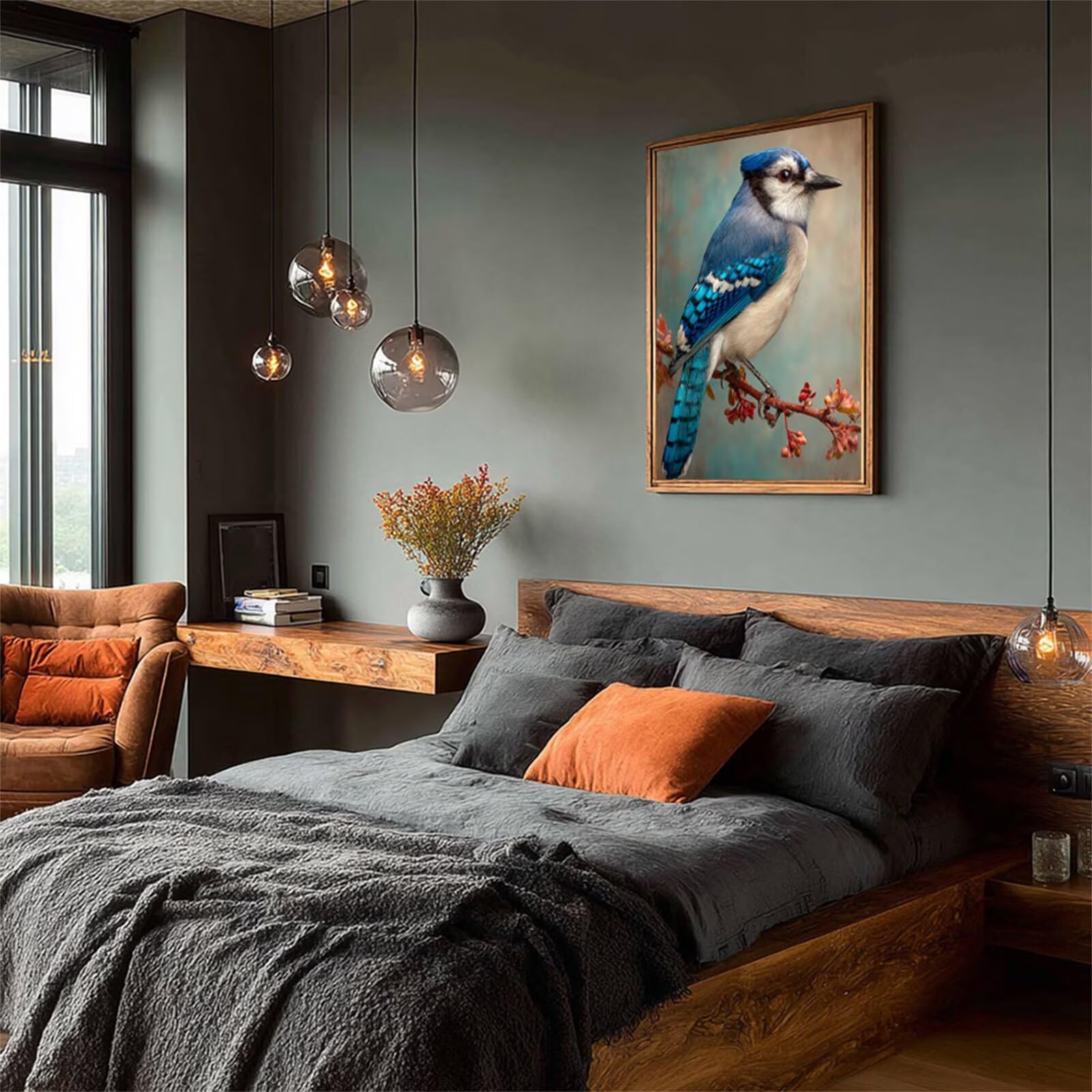 Vogel 5D Diamond Painting Erwachsene, Diamond Painting Set Pflanzen, DIY Full Drill Bastelset Erwachsene, Diamant Malerei Basteln für Anfänger, Home Decoration, Geschenke, Bedroom Decor 60x90cm 2-2286