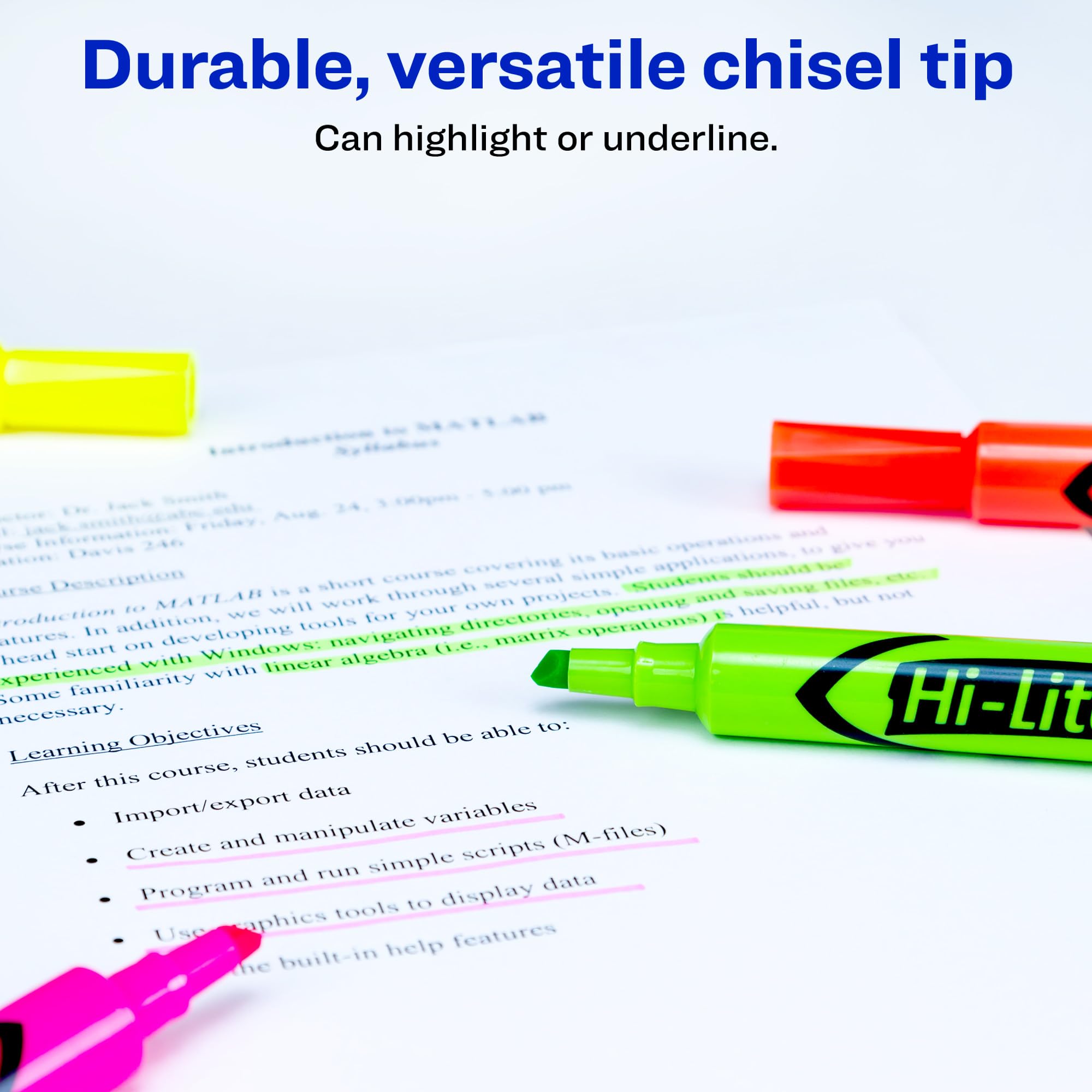 Avery Desk Style Highlighters venduto in confezioni da 6