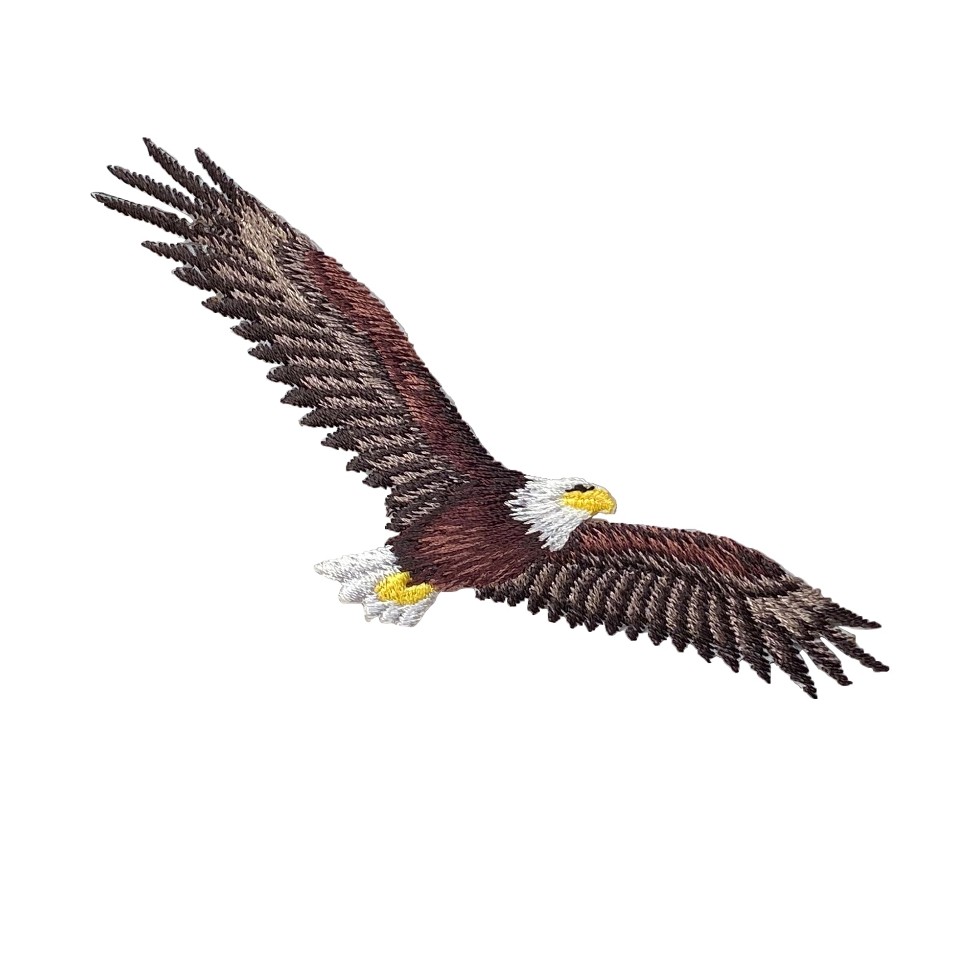 Soaring American Bald Eagle Embroidered Iron on Patch