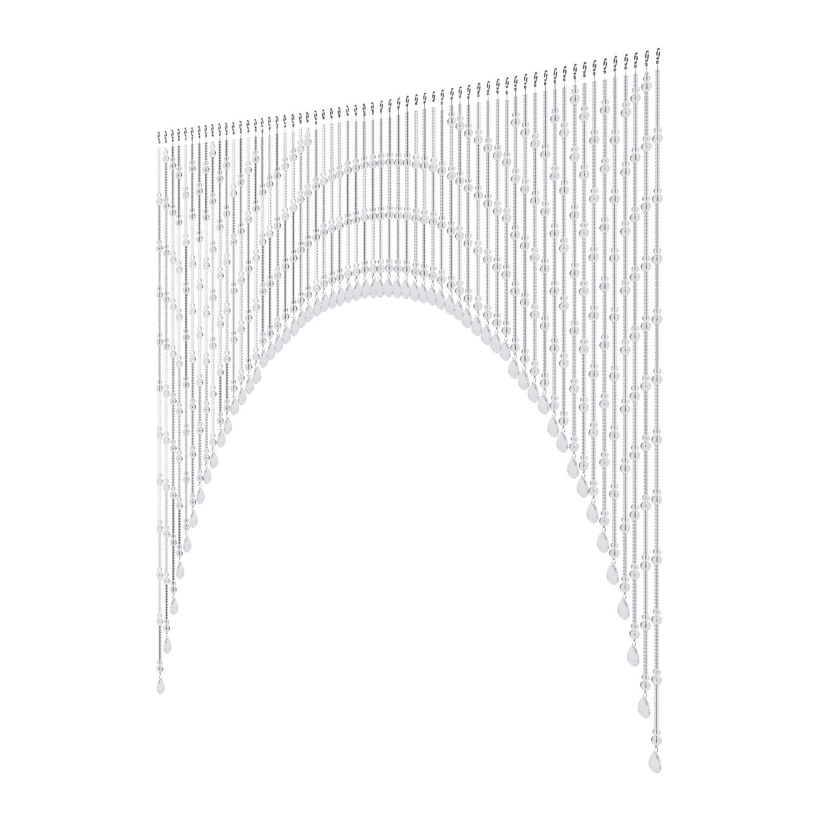 XUWEWI Crystal Curtains Diamond Garland Beaded For Doorways Window Divider Easy To Install(60 Strings) For Doorway(Clear)