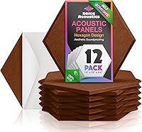 Vista 8 de Paneles Acústicos Paquete de 18 Paneles Insonorizantes para Pared, 14" X 12" X 0.4" Paneles a Prueba de Sonido, Panel Absorbente de Sonido