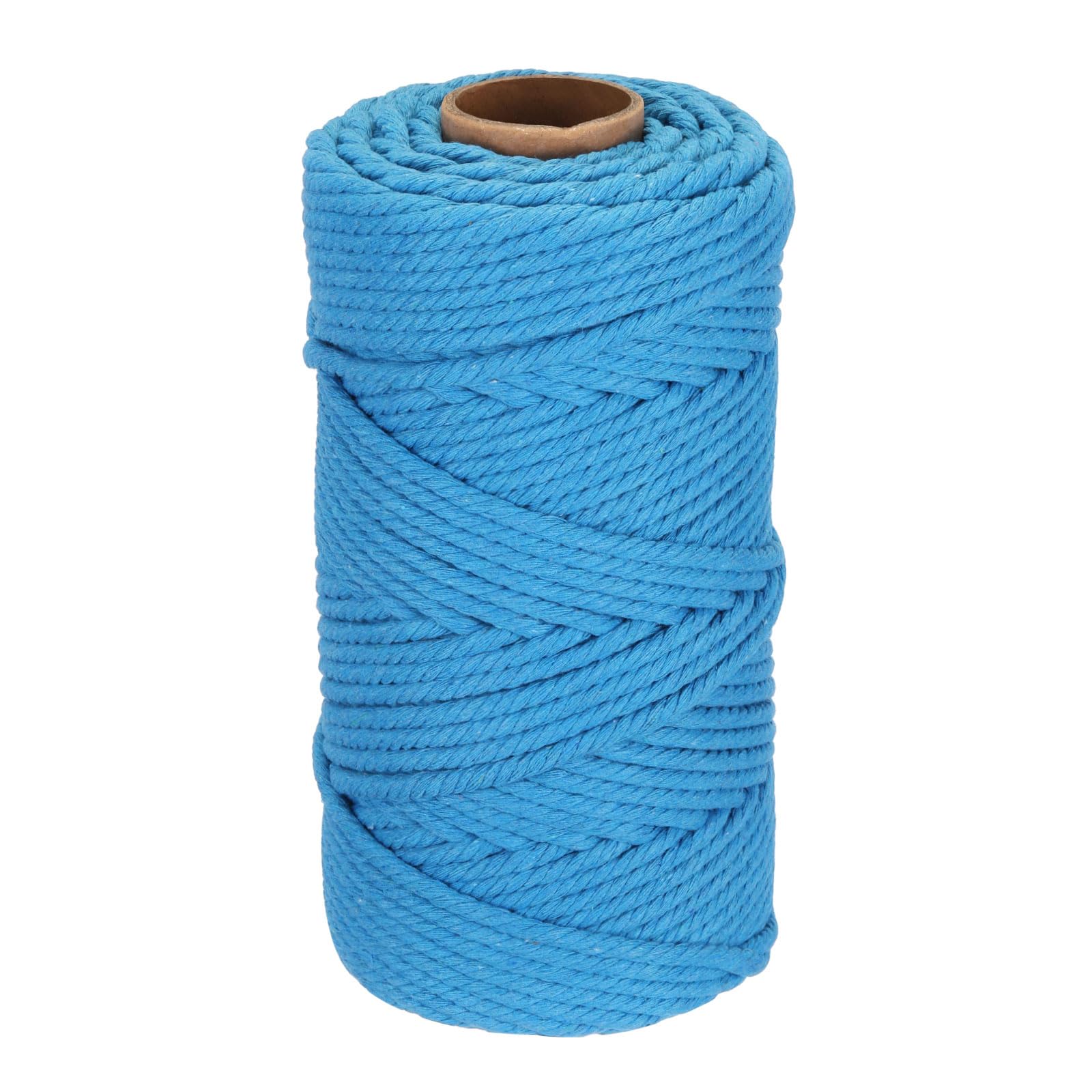 DMiotech 5mm x 100M (109 Yard) Peacock Blue Natural Cotton Macrame Rope