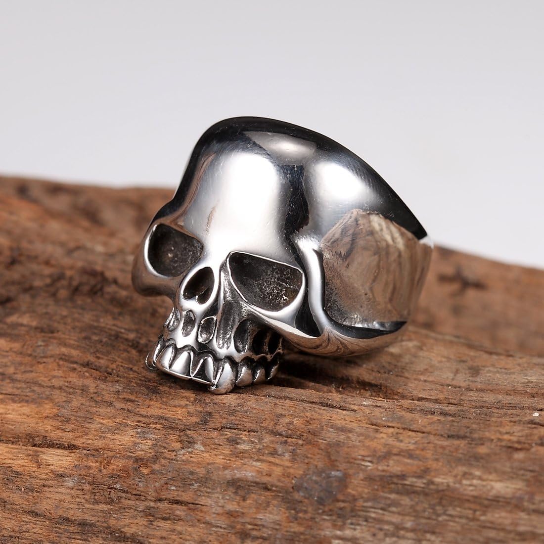 Stainless Steel Men's Cool Skull Head Solid Ring Punk - Image 3