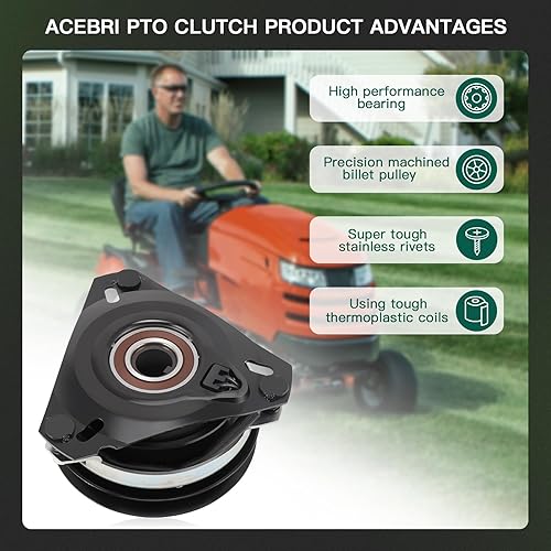 Miniatura 3 de Reemplazo del embrague de toma de fuerza para CUB Cadet para Troy BILT: 717-1773 917-1773 717-3389 para CUB Cadet 1500 1515 1440 1641 1782 2160,