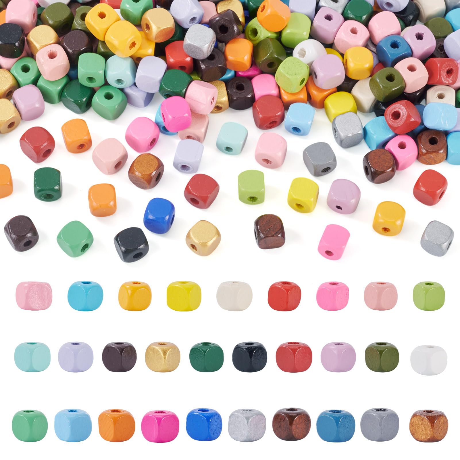 Perles en bois naturel de 10 mm pour enfilage et finitions de bijoux de qualité