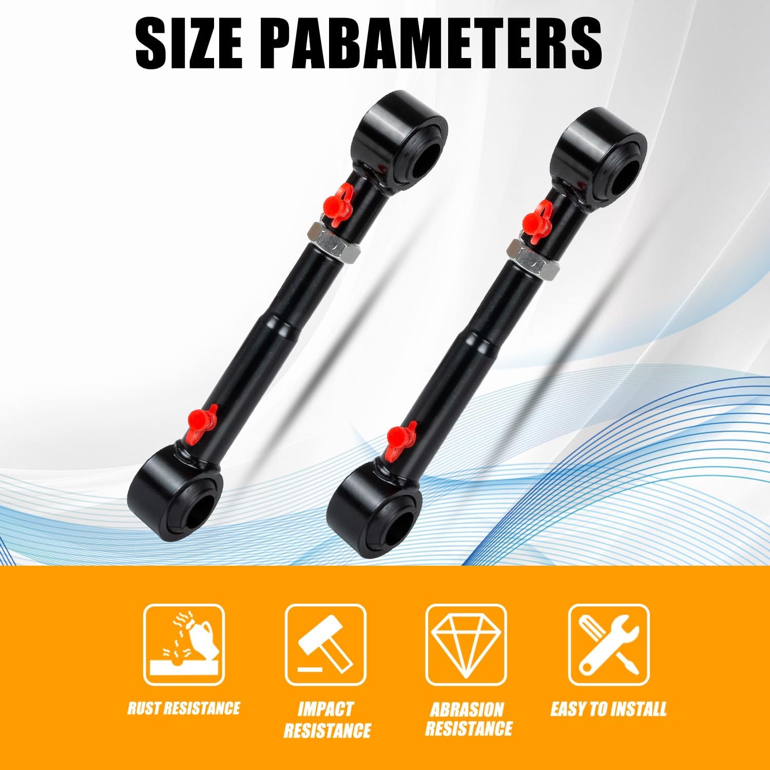 Adjustable Front Sway Bar Quick Disconnects for Jeep Wrangler JK JKU 2007-2018, Stabilizer Bar End Links for 2.5-6 Inch Lift, 2PCS 2/4-Door Sport Sahara Rubicon Suspension Links