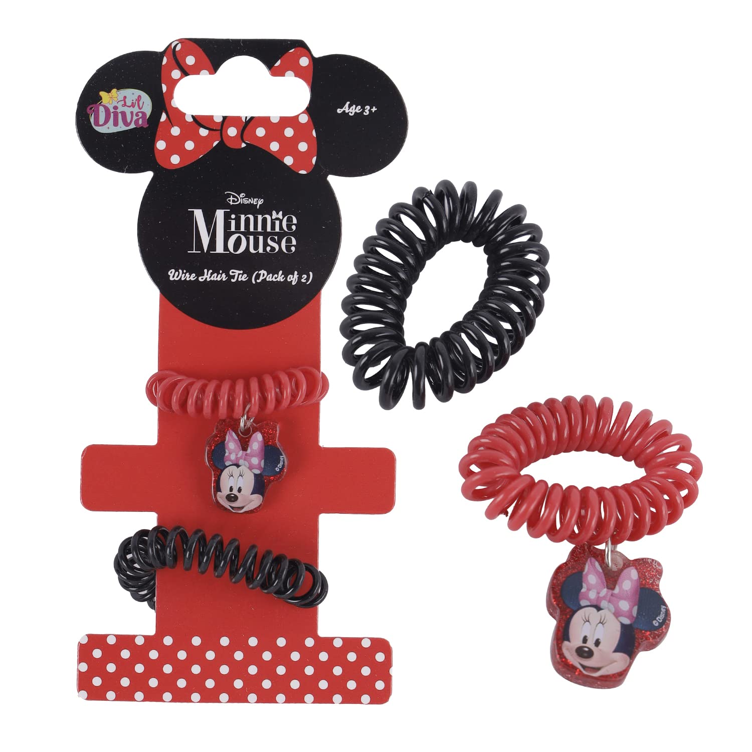 Lil Diva Minnie Mouse Pack Of 2 Red And Black Wire Bands For Girls 3 Years And Above (B0B8VWQ729) Amazon Price History, Amazon Price Tracker