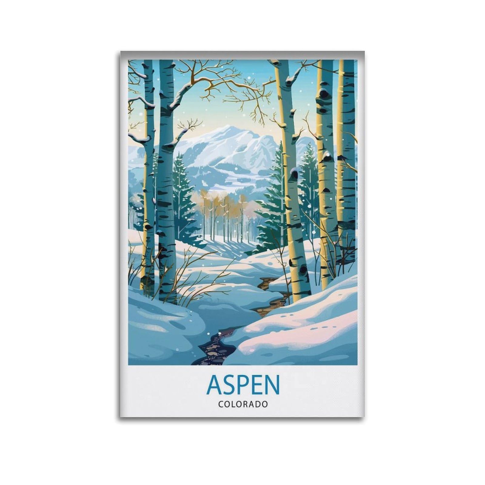 xiaoxiaoshen Aspen Colorado Travel Lover Canvas Poster Wall Art Prints Room Aesthetic Murals Bedroom And Living Decorations 20x30inch(50x75cm)