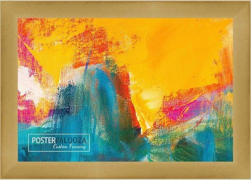 Miniatura 5 de Poster Palooza 11.5x17 Contemporary Gold Complete Wood Picture Frame with UV Acrylic Plexiglass, Foam Board Backing & Hardware Included