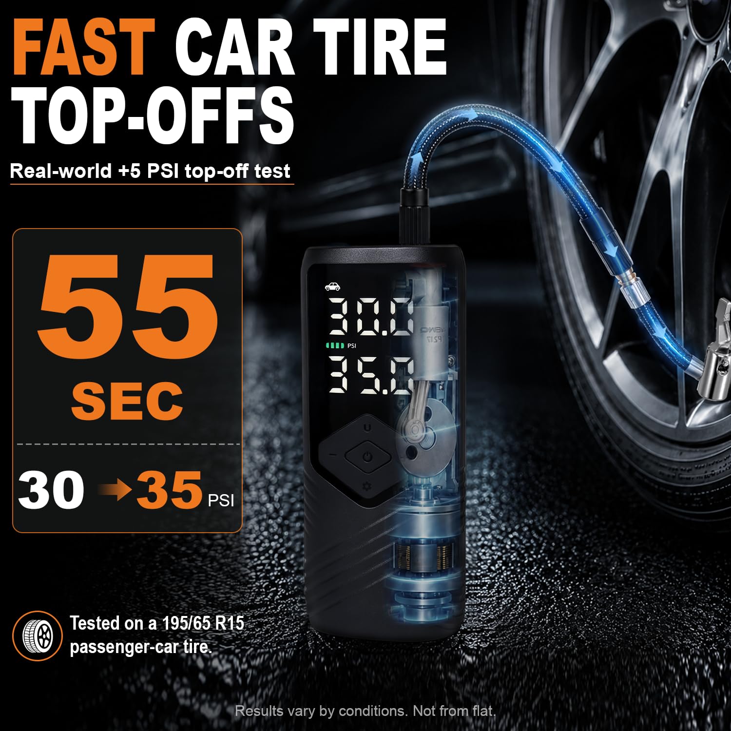 Portable Tire Inflator - 150 PSI Air Pump -4