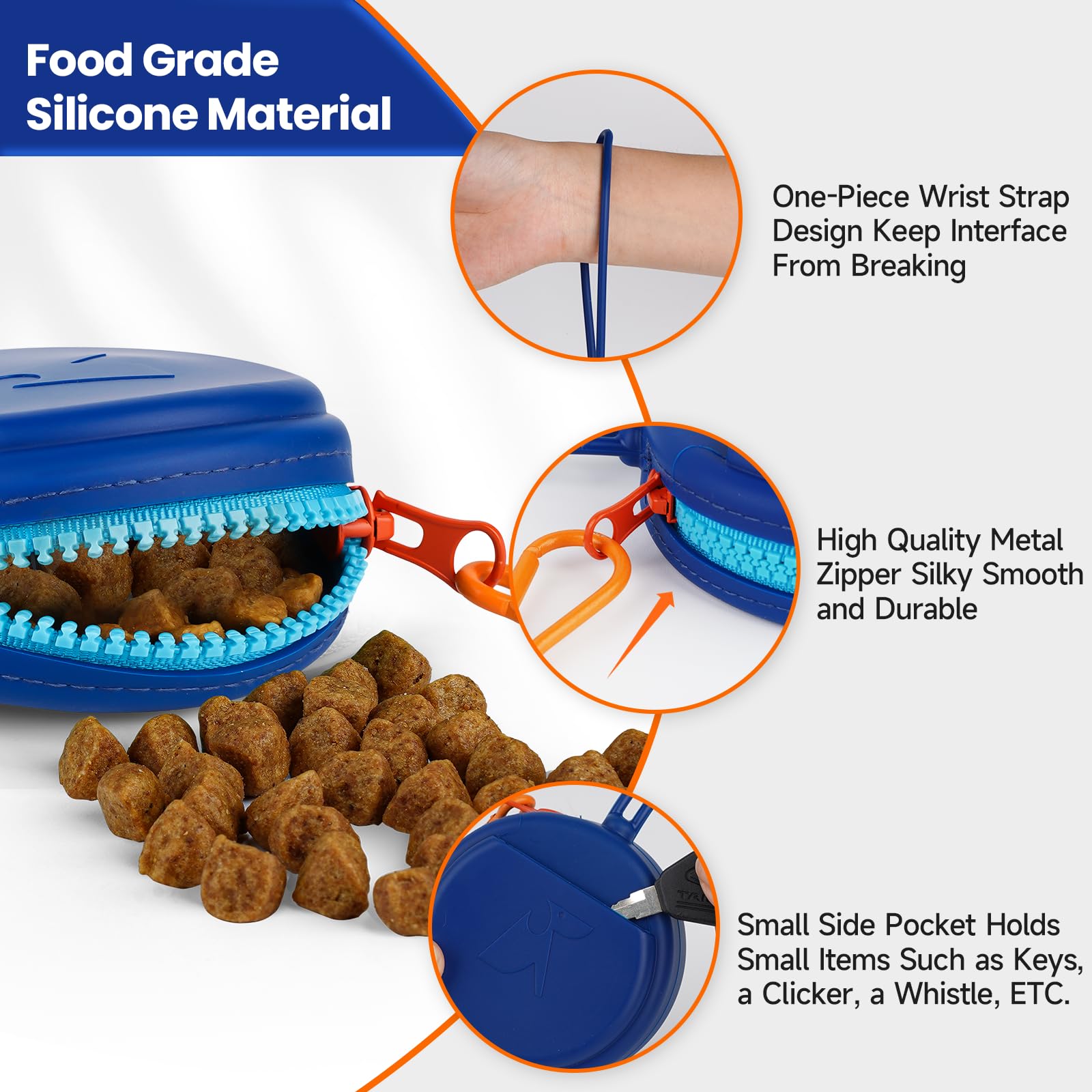 Hunde‑Leckerli‑Tasche Mit Trainings‑Clicker – Magnetischer Verschluss, Hüftgurt, Freihändig
