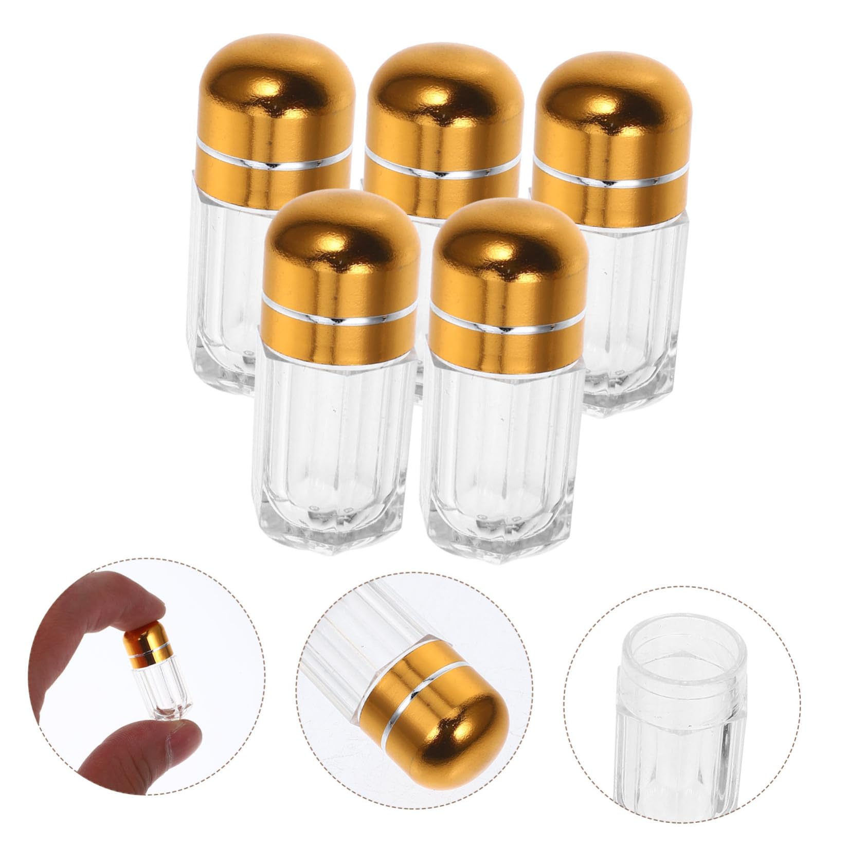 NULYLU 20pcs Transparent Pill Bottles Mini Travel Medicine Vials for Pills Candy Items Durable Empty Storage Containers with Secure Lids