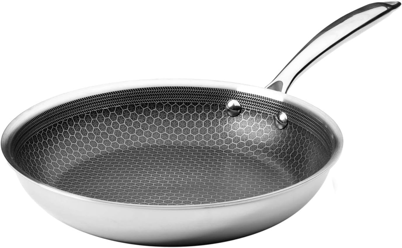 Black Cube Frieling Quick Release Cookware Fry Pan - 9.5-Inch - Non Stick Frying Pans - Quick Release Pans - Stainless Steel Non Stick - Stainless Fry Pan Hybrid Cookware