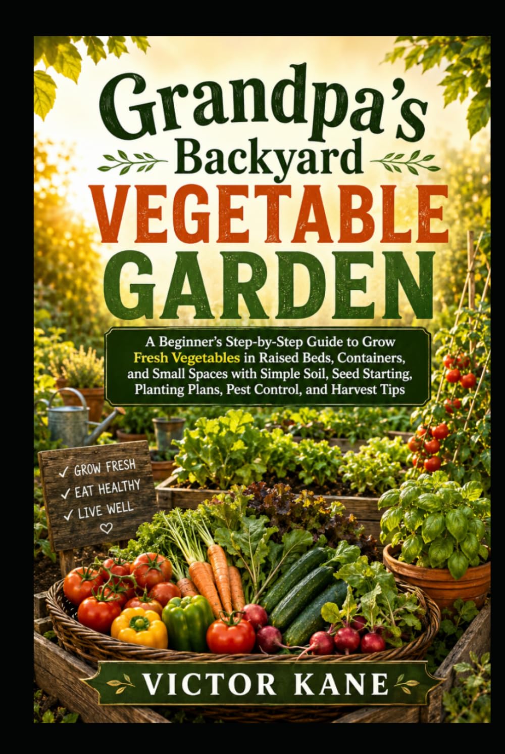 Grandpa’s Backyard Vegetable Garden: A Beginner’s Step-by-Step Guide to Raised Beds, Containers, Small Spaces, Soil, Seeds, Pest Control, and Harvest Tips