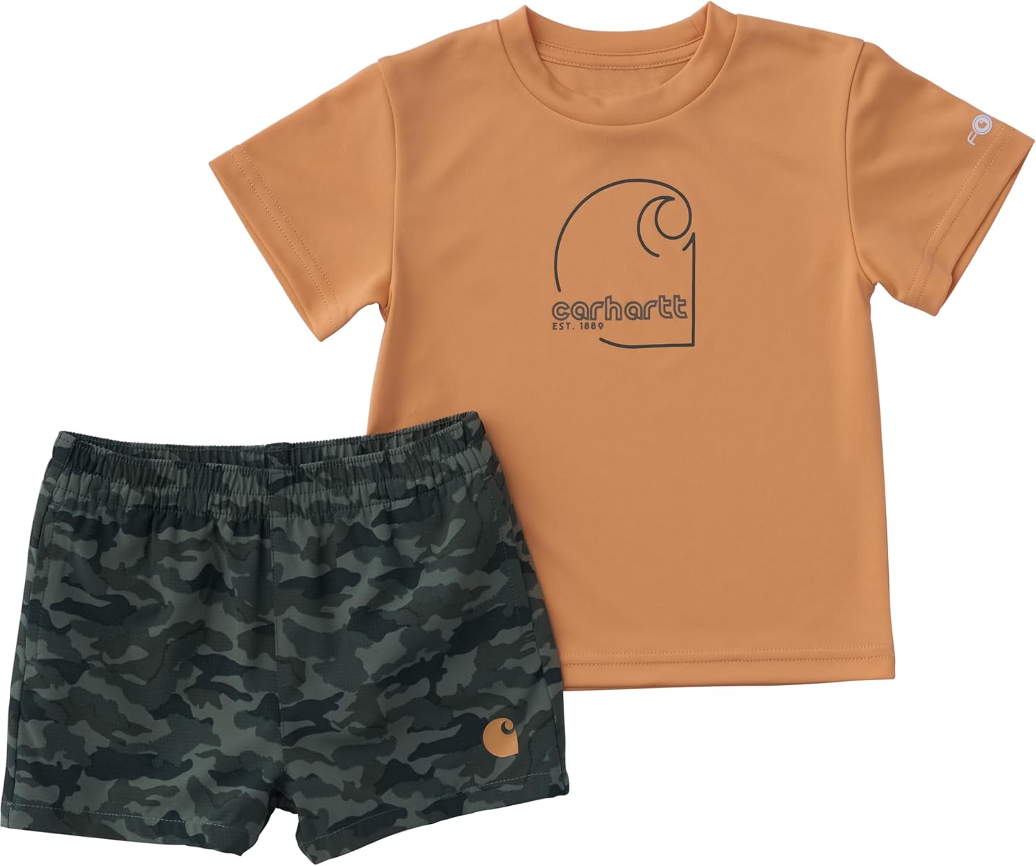 Carhartt Baby Boys' 2-piece Short Sleeve Sun Defender® Force® Shirt & Woven Short Set