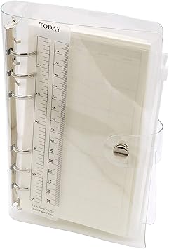 Amazon Tsukuriro B6 透明バインダー システム手帳 リフィル 付き セット クリアポケット マンスリー ドット システム手帳 文房具 オフィス用品