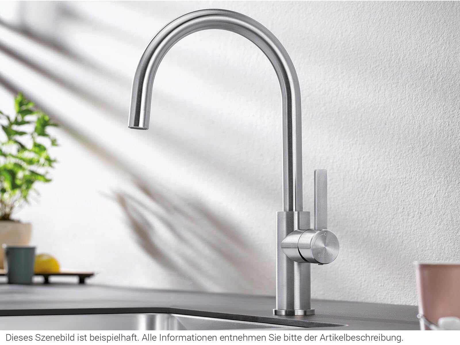 BLANCO 523120 Candor Robinet de cuisine en acier inoxydable brossé