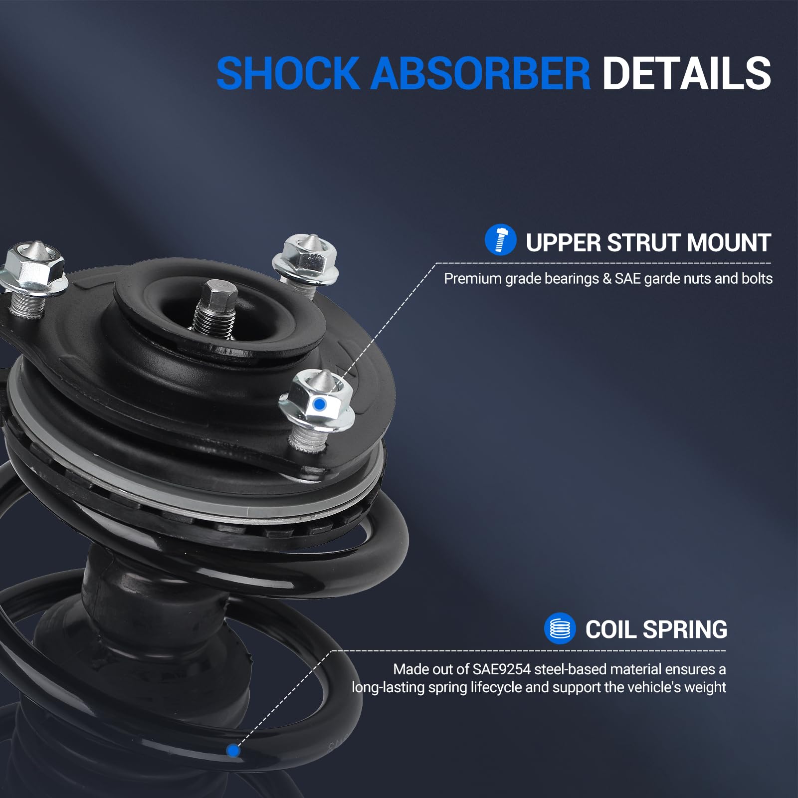y♡ Amazon.com: Autoround 172287 172286 Front Complete Strut & Coil