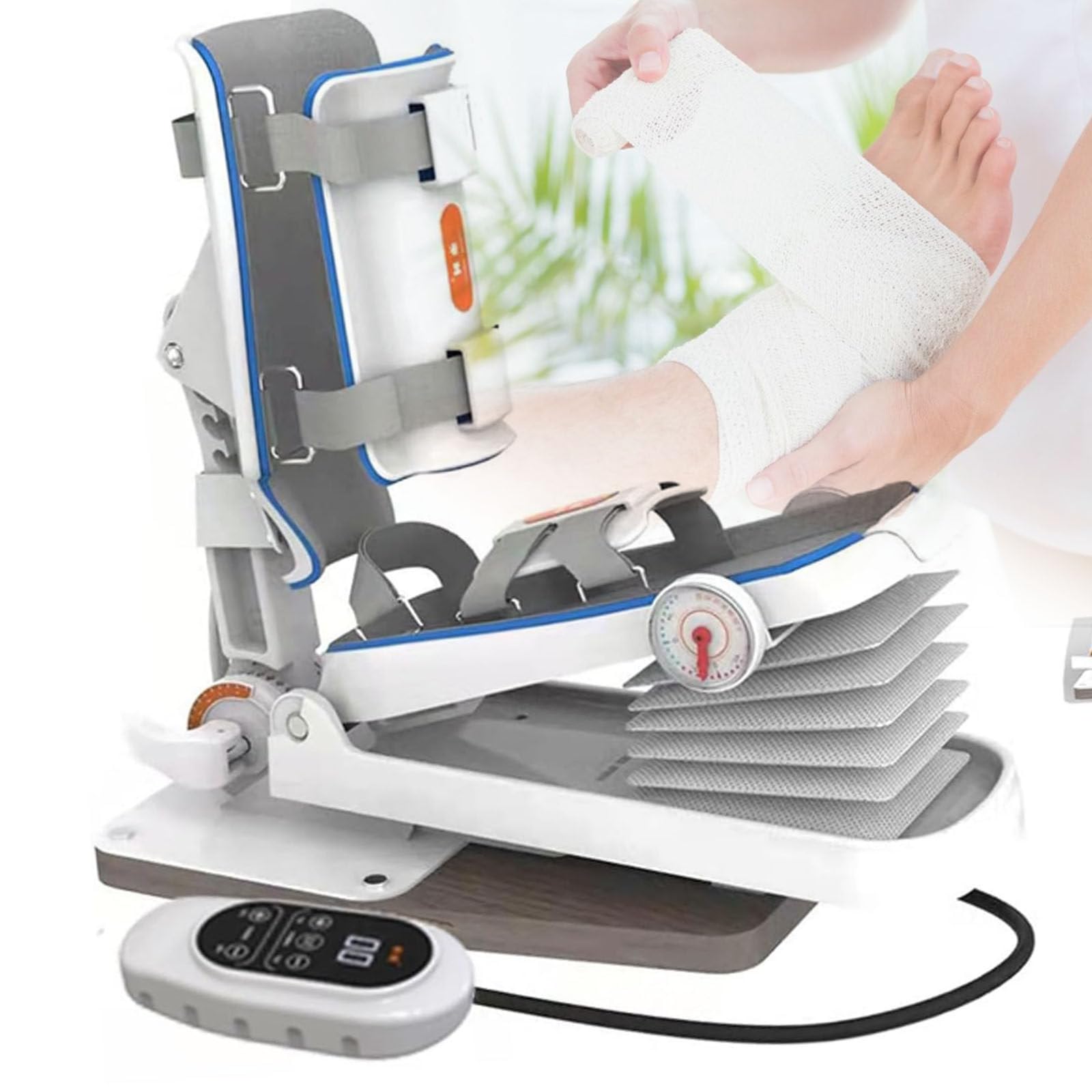 Oiyeknrd Electric Ankle-Foot Immobilizer, Ankle Rehabilitation Trainer, Dorsiflexion & Flexion Training,for Stiff Ligament After Stroke and Hemiplegic Fracture Electric