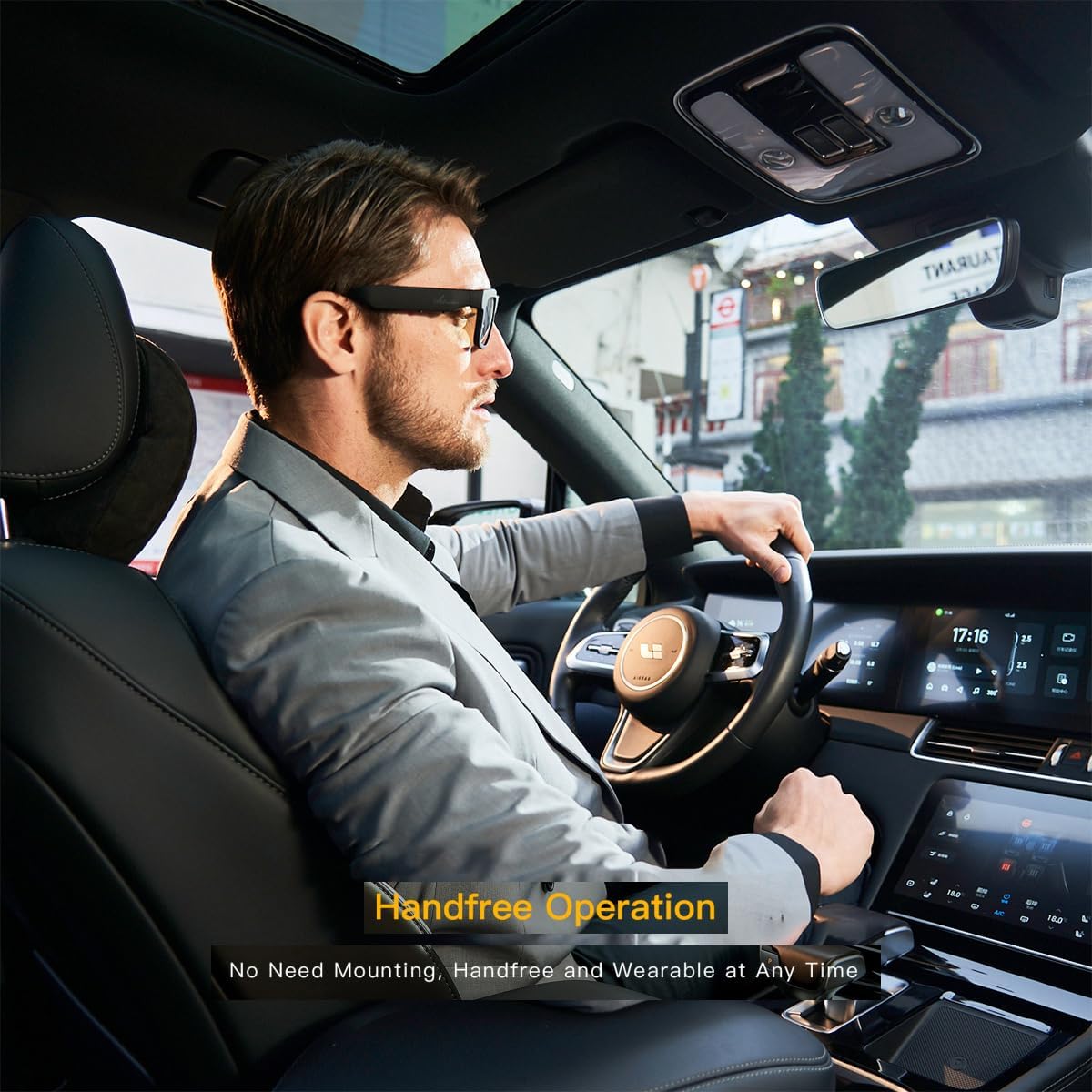 OhO sunshine 4K Ultra-Lightweight Smart Glasses, AI Chat & Real-Time Translation, OHO App Supported, Record-While-Charging,