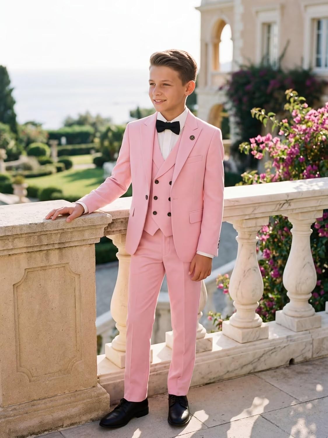 Boys' Suits Slim Fit 3 Piece Kids Suits Tuxedo for Boys Toddler Homecoming Prom Wedding Formal Dress Suit Outfits