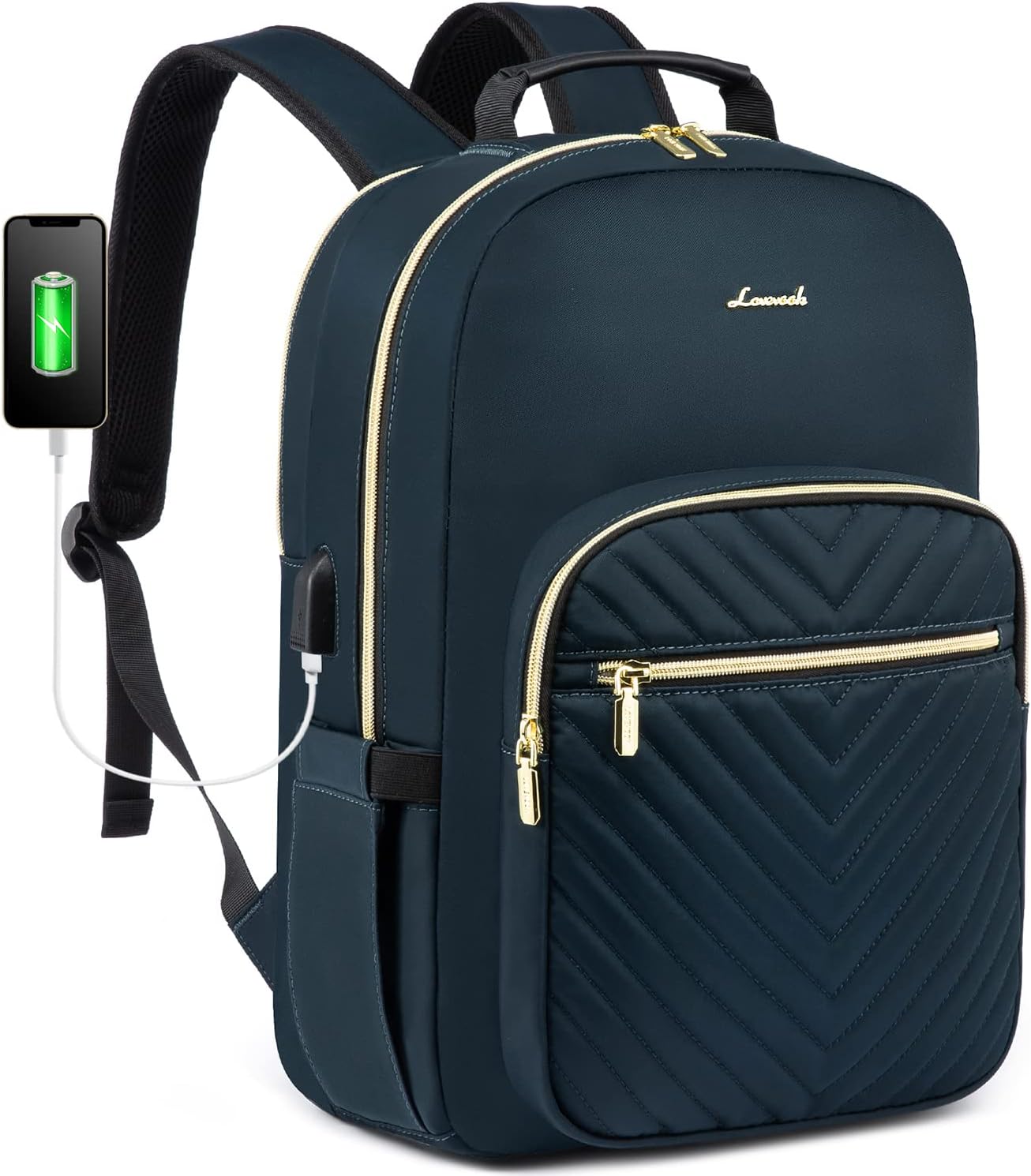 LOVEVOOK Rucksack Damen, Wasserdicht 15,6 Zoll Laptoptasche Daypacks