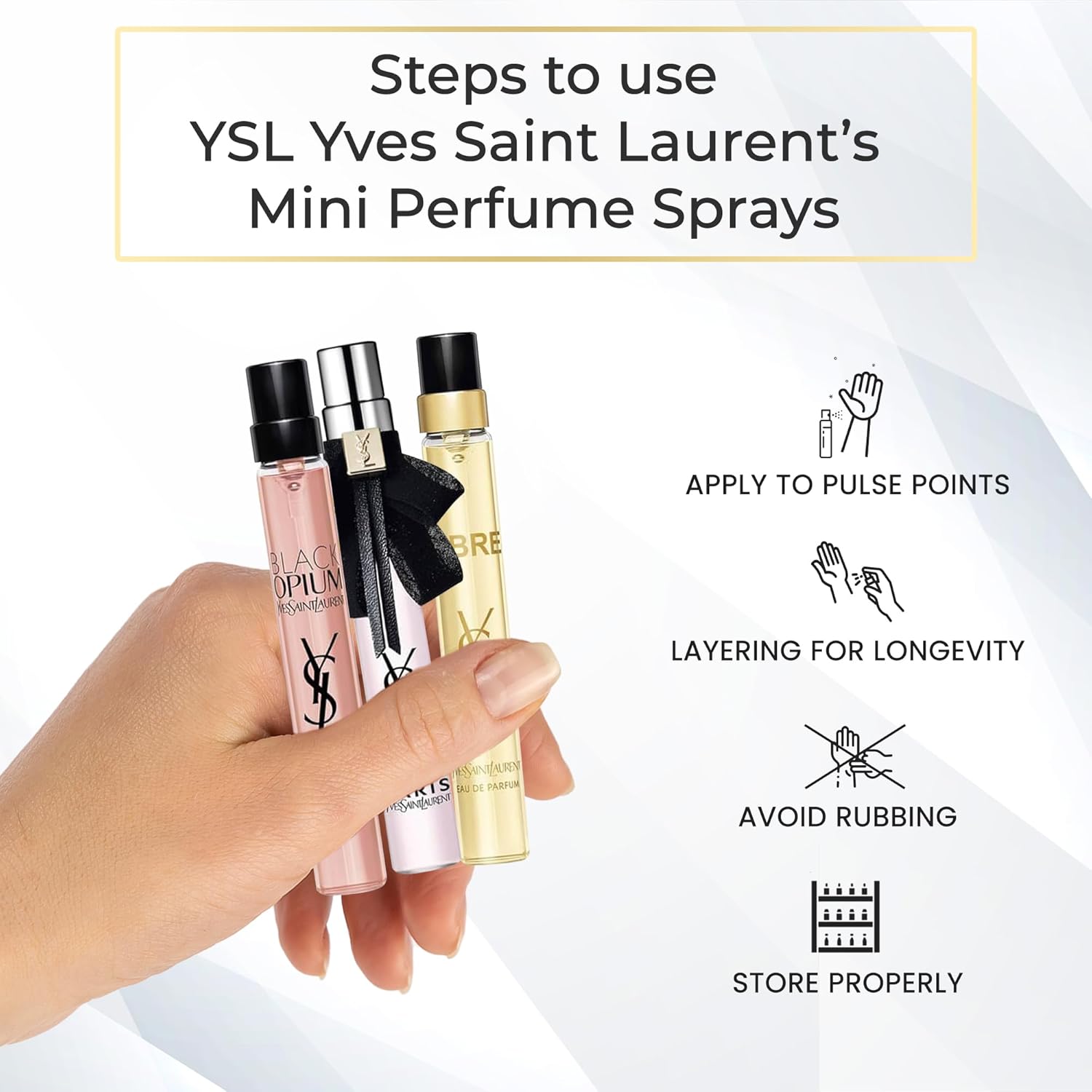 YSL Trio Fragrance Set Collection Libre, Black Opium, Mon Paris (3 x 0.33 oz) - Image 5