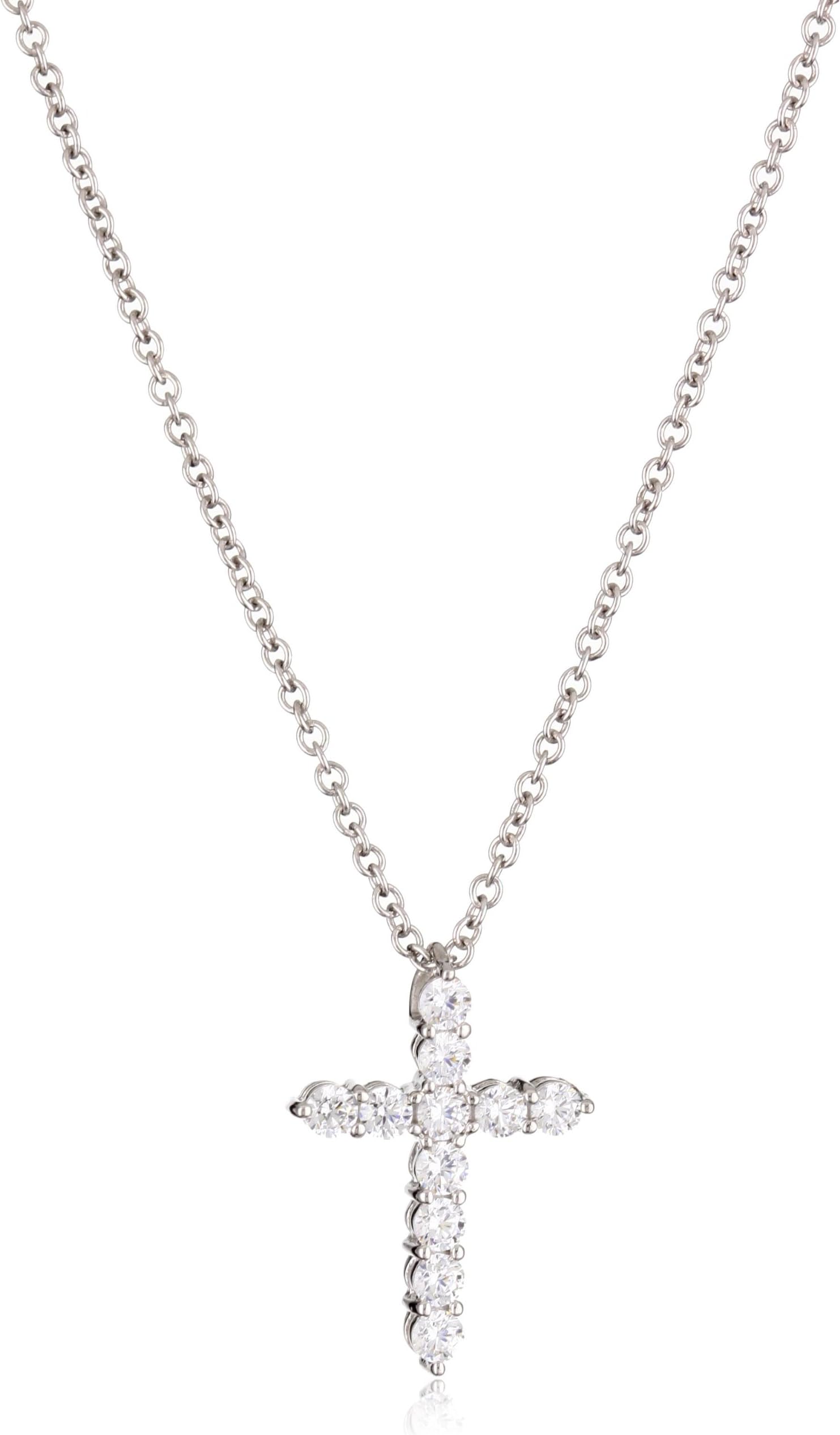 Myia Passiello "Timeless" Swarovski Zirconia Cross Pendant Necklace