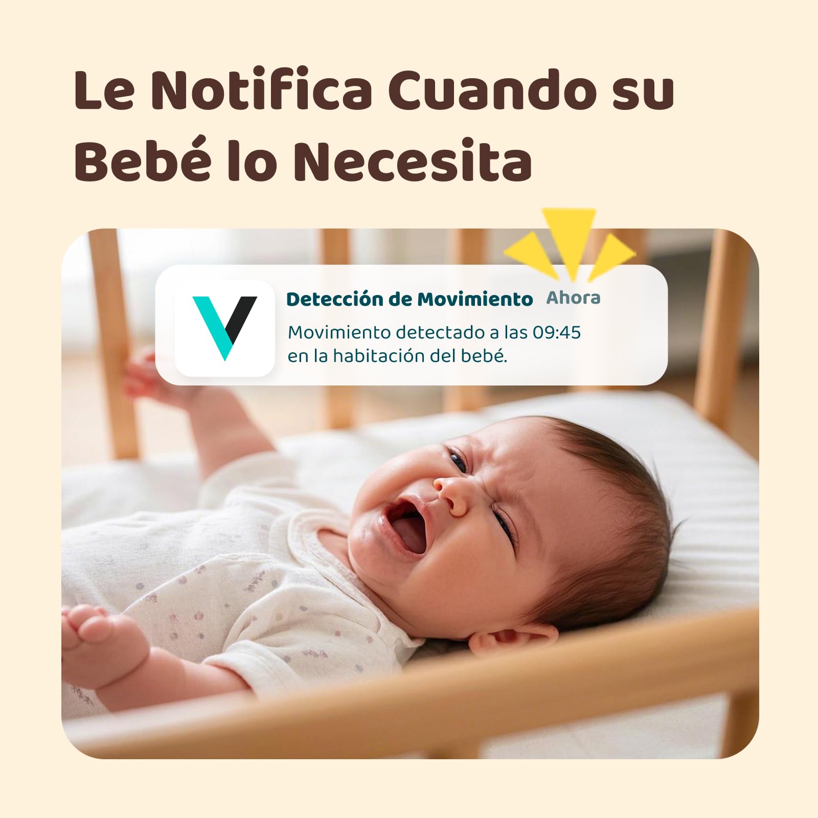 NETVUE Azul 1080P Camara Vigilancia Bebe con Soporte 4 en 1, Vigilabebes Camara con App Gratuita, Audio Bidireccional, Detección de Movimiento, Visión Nocturna, Canción de Cuna