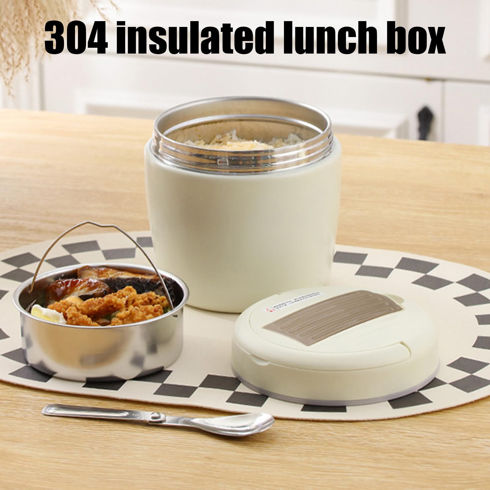 Termoizolacyjny Lunchbox 1,2 L Próżniowy Stal Nierdzewna Szeroki Otwór | Pojemnik Na Gorący Lunch Kemping Piknik Wędrówki Wspinaczka Outdoor Plaża Sport Podróże Praca Biuro Dojazdy