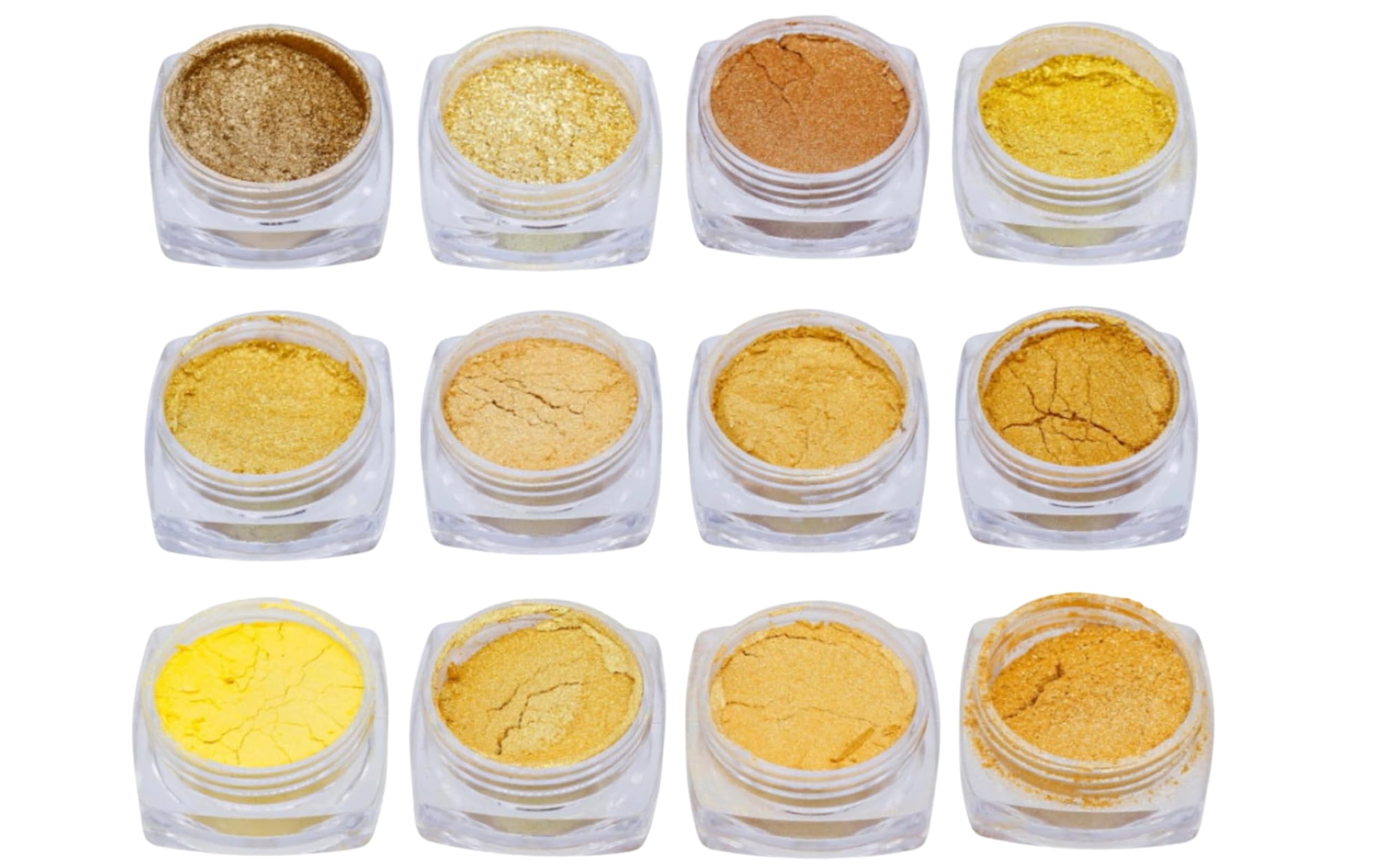 Gold Shade Mica Powder Set | 12 Colours, 12 Grams Each, Multicolour | for Resin Art, Soap Making, Slime, Candle, DIY Crafts Making Mica Powder Kit | Non-Toxic, SET1-image-6