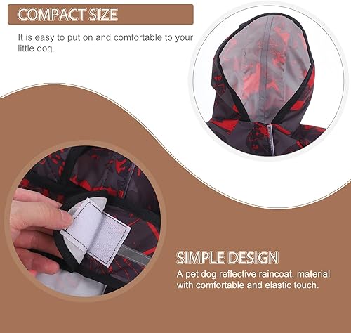 Miniatura 3 de Chubasquero portátil para perro, impermeable, para mascotas, gatos, perros pequeños, ropa para chihuahua, pomerania, maltés, caminar al aire libre y