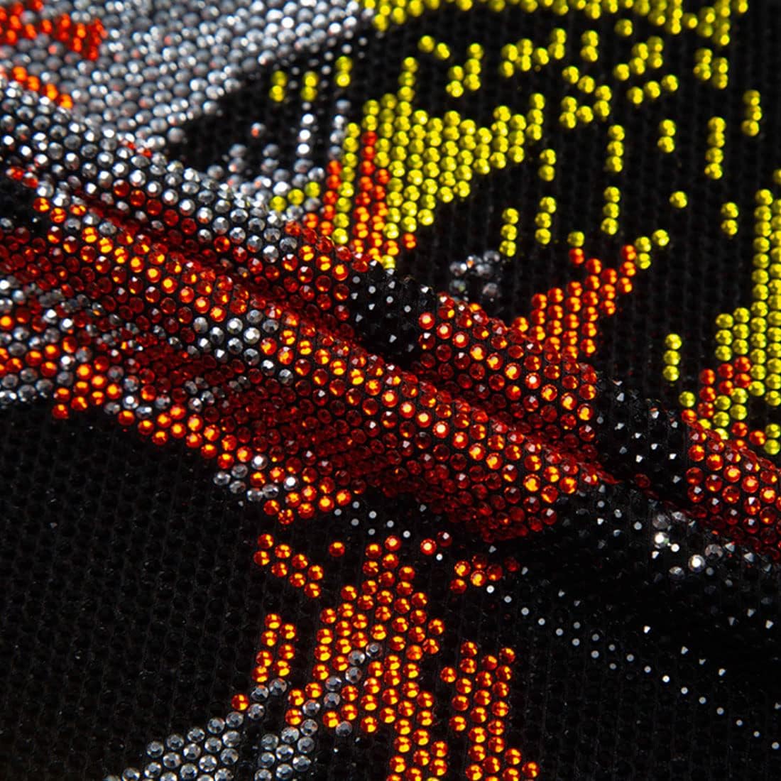 HZCX FASHION Mens Womens Sparkly T Shirt Rhinestone Short Sleeve Rock Festival Bling Gemstone Tshirt Cotton Graphic Tees - Image 4