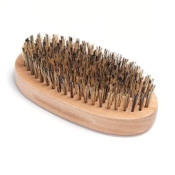 Diane Reinforced Boar Bristle Military Wave Brush for Men and Barbers Hard Bristles for Thick to Coarse Hair Use for Detangling, Smoothing, Wave Styles, Restore Shine and Texture
