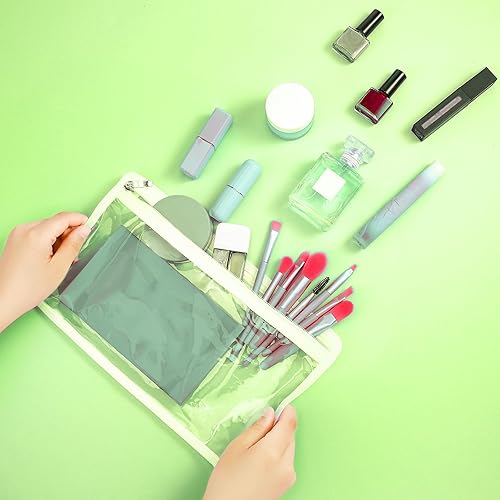 Vista 12 de Chengu Paquete de 9 bolsas transparentes con cremallera, multiusos, de PVC, impermeable, bolsa de documentos para profesores, escuela, suministros