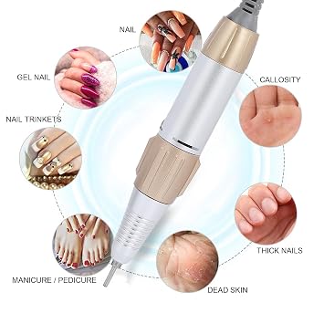 Electric Nail Drill Hand Drill Replacement, 35000rpm Nail Drill Handle Handpiece 5 pins Plug or Electric Nail Polishing Machine for Manicure Pedicure, 5.5 x 1in Nail Drill Pen