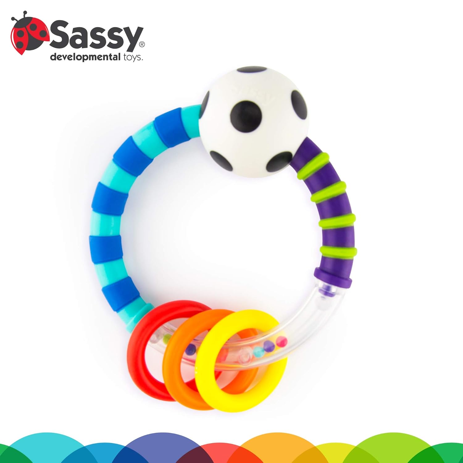 Sassy Ring Rattle | Developmental Baby Toy for Early Learning | High Contrast | For Ages Newborn and Up : Baby Rattles : Toys & Games