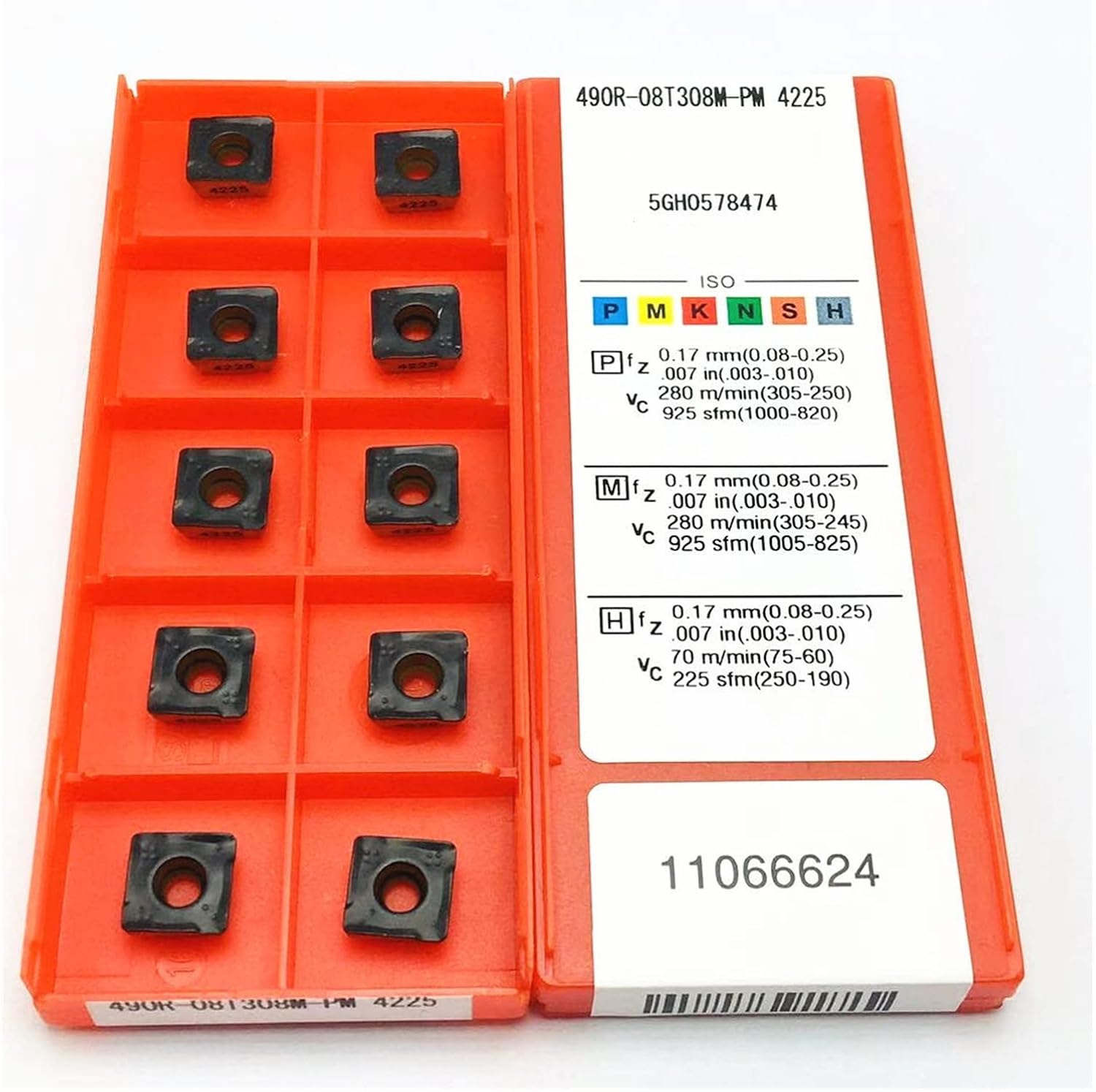 Carbide Tool Turning Inserts 490R 08T308M PM 4240 490R 08T308M PM 4225 Carbide Inserts Turning And Milling Cutter CNC Tool Notch Cutting (Angle : 490R-08T308M-PM 4240, Shank Diameter : 10PCS(1box))