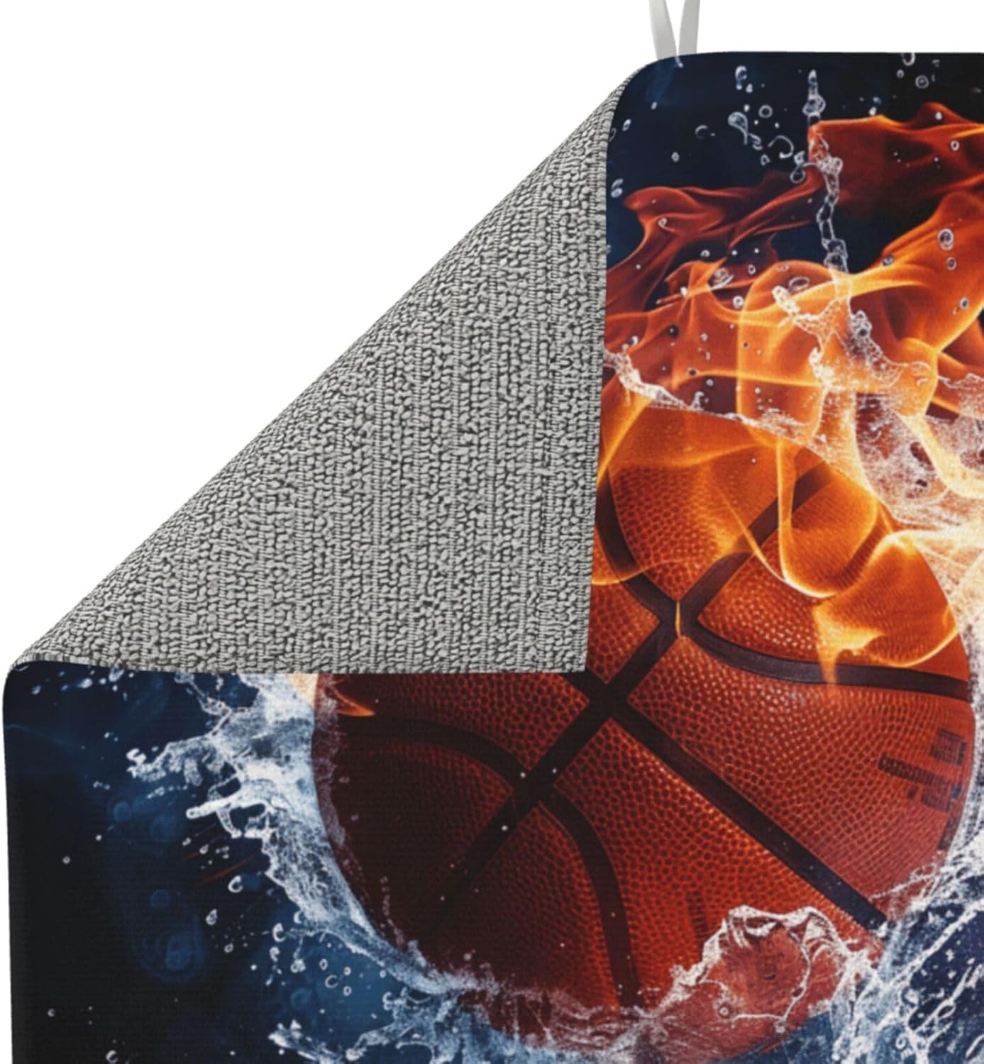 Water Splash Orange Basketball Dish Drying Mat For Kitchen Counter Dry Mats Microfiber Dish Drainer Mat Protector Pad Absorbent Fast Drying Kitchen Must-Have 16x18 Inch