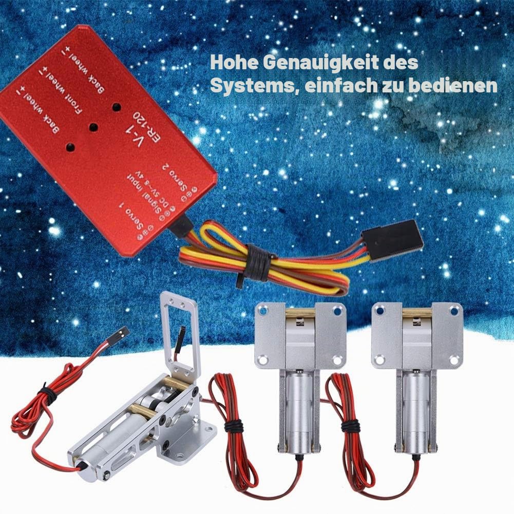 JP Hobby ER-120 Elektrisches Einziehfahrwerk, 27 x 80 x 22 mm/1,1 x 3,1 x 0,9 Zoll Legierung, elektrisch einziehbarer Controller für Starrflügelflugzeug-RC-Zubehör (Ausziehbare Basis + Controller)