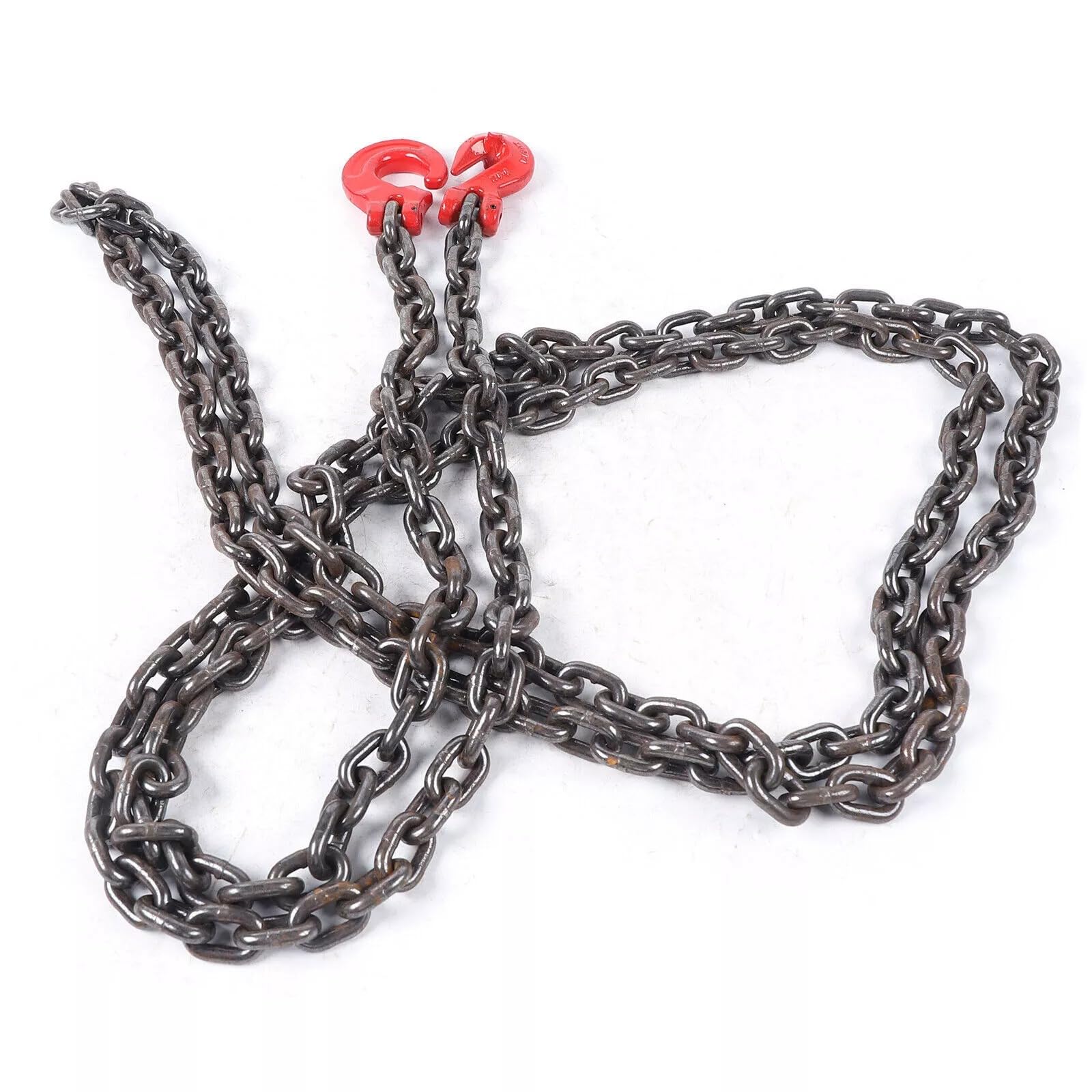 8 mm 2 T Schlinge de levage Chaîne forestière Chaîne de remorquage Crochet de tête de fourche pour machines minières Ports Bâtiments Utilisation Charge utile 2 T 1 brin Acier allié 20Mn2 (3M)
